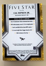 2023 Topps Five Star Autographs Aqua #FSACRJ Cal Ripken Jr. 58/75_画像2