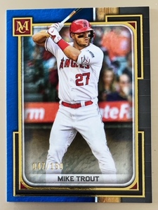 2023 Topps Museum Collection Sapphire #26 Mike Trout 047/150