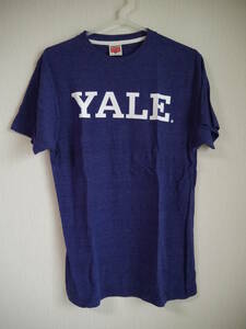 美品 別注 HOMAGE エール大 YALE 半袖 カレッジ Tシャツ M ネイビー 米国製 