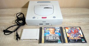 【中古】SEGASATURN セガサターン 本体/電源コード/ソフトのみ スーパーロボット大戦F完結編/プロサッカークラブをつくろう！