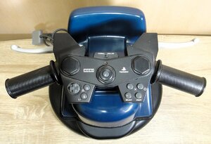 【中古】PlayStation HORI スーパーバイクコントローラー 通電のみ確認済み