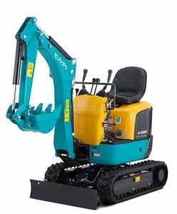 クボタ New vehicle　U-008-5 Mini Excavator 重機 Miniバックホー kubota Miniショベル キャノピー　油圧ショベル　後方小旋回