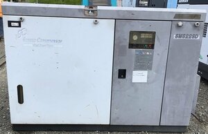 中古　北越工業　SMS22SD-66 エアーコンプレッサー パッケージ　スクリューコンプレッサー 22KW　60Hz　2001製