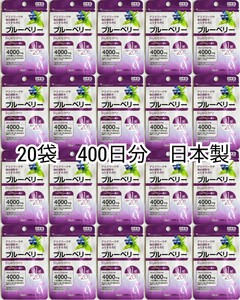 匿名配送 車の運転をする方に ブルーベリー×20袋計400日分400錠(400粒) 日本製無添加サプリメント(サプリ)健康食品 DHCではありません即納