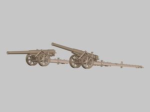 1/72 レジンキット　未塗装 WWⅡ　日本陸軍　89式　八九式十五糎加農砲 2門　【同梱可】240410