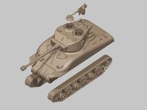 1/144レジンキット　未組立　未塗装 WWⅡ アメリカ軍　M4A1 76W中戦車　Aワールドタンクミュージアム【同梱可】230619_画像3