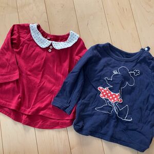 こども服　子供服 トップス 長袖Tシャツ 襟付き ミニー 可愛い 80 まとめ売り ベビー服