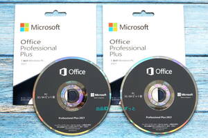 Microsoft Office Professional Plus 2021 DVDパッケージ版 2セット｜オンライン認証プロダクトキー｜Pro Plus 永続版｜認証保証｜未開封フ