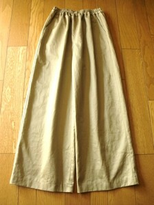  hand made * cotton tsu il beige wide pants cotton 100%