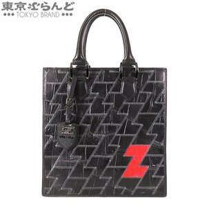 101707859 ゼルパリ ZELE-PARIS ZELE PARIS BAG マルチカラーxブラック クロコダイル レザー トートバッグ ハンドバッグ メンズ