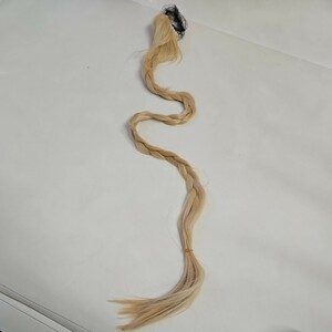 ba let attaching long three braided extension attaching wool Blond cosplay hair - accessory 