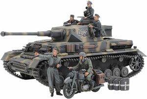 タミヤ 1/35 スケール限定商品 ドイツ IV号戦車 G型 初期生産車 伝令バイクセット ロシア戦線 プラモデル 25209