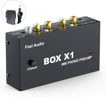 BOX X1 Fosi Audio BOX X1 フォノ プリアンプ MM ポータブヘッドフォンアンプ 超コンパクトミニステレオ _画像1