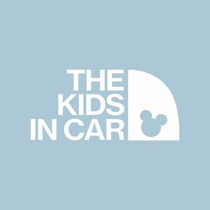 ホワイト きりもじいちば THE KIDS IN CAR ザキッズインカー 1カラー 切り文字 カッティングステッカー 防水 耐水