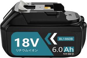 ブラック DOSCTT bl1860b 互換 バッテリー 互換 マキタ 18v バッテリー 6.0Ah 6000mAh 大容量 リ