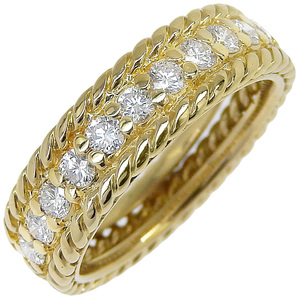 Dior Christian Dior кольцо * кольцо K18YG× бриллиант 6.5 номер примерно 4.4g женский [M121824002] б/у 