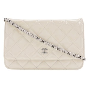 CHANEL シャネル チェーンウォレット 長財布 パテントレザー レディース【I131824204】中古