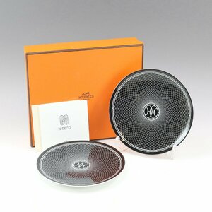 エルメス HERMES アッシュデコ Hデコ 食器 14cm プレート 2枚【H121624498】未使用