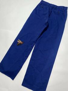  impact. 1 jpy start GUCCI Gucci [.. Trend. wide strut!]GG beeembro Ida Lee blue cotton relax pants 