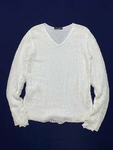  Ran way Dolce & Gabbana [mote man. summer style!] cotton xlinen honeycomb mesh braided Layered white summer knitted 