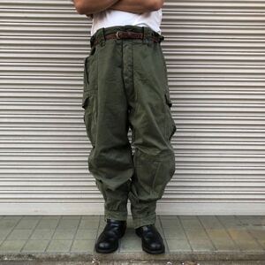 80s ベルギー軍 M64 M-64 フィールドパンツ ビックサイズ ユーロ ヴィンテージ ミリタリー カーゴパンツ カーキ 緑 米軍70s W102cm 2XL