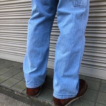 80s USA製 ビッグスミス BIG SMITH アメリカ古着 オーバーオール 薄紺 デニムパンツ ヴィンテージ ワーク 90s ジーンズ サロペット_画像10