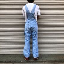 80s USA製 ビッグスミス BIG SMITH アメリカ古着 オーバーオール 薄紺 デニムパンツ ヴィンテージ ワーク 90s ジーンズ サロペット_画像8