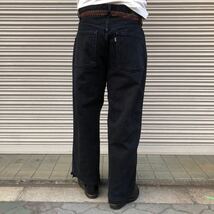 00s silver tab シルバータブ Levi's ブラックデニム パンツ バギー ヴィンテージ 後染め 90s Black Denim W36 L30 ジーパン 黒 94cm _画像7