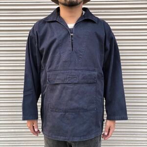 80s 90s CREEKS ユーロ製 Franch Work ユーロワーク ワークジャケット フィッシャーマン スモック コットン プルオーバー シャツ XL