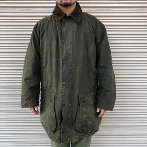 貴重 英国製 C46 ビッグサイズ 90s Barbour NORTHUMBRIA バブアー ノーザンブリア ヴィンテージ オイルドジャケット コート 3クレスト 80s 