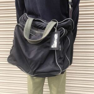 付属品付き PRADA プラダ プラダスポーツ 4V0370 ポリエステル×ポリウレタン クロスボディ 2WAY ハンドバッグ ショルダー ブラック メンズ