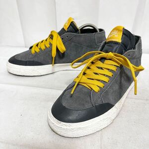 和314★ NIKE SB ZOOM BLAZER CHUKKA XT ナイキ エスビー ズーム ブレザー チャッカ スニーカー シューズ 23.5 グレー レディース