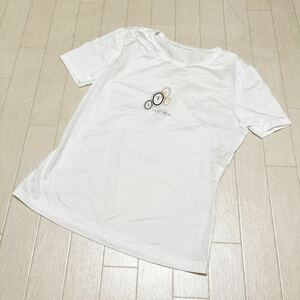 和329★ DA TRUSSARDI ダ トラサルディ 半袖 プリント Tシャツ 40 ホワイト レディース