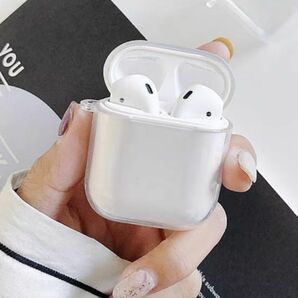 AirPods1 AirPods2 ケース クリア シリコン シンプル デコ カラビナ ダストカバーシール 韓国 新品