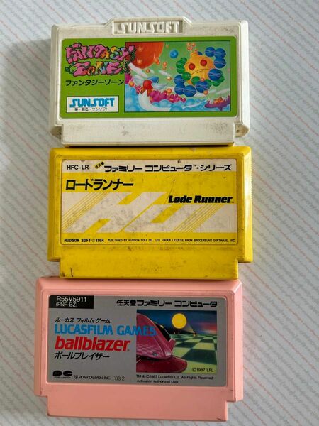 動作未確認ジャンク品　任天堂 ファミコンソフト3本セット