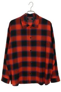 ロットワイラー ROTTWEILER 24SS R9 OMBRE L/S SHIRT サイズ:M チェックオンブレ長袖シャツ 中古 BS99