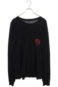 クロムハーツ Chrome Hearts CH L/S /1 サイズ:XL 袖フローラルバックプリント長袖カットソー 中古 SJ02