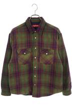 シュプリーム SUPREME 24SS Quilted Flannel Snap Shirt サイズ:S キルティングフランネルスナップ長袖シャツ 中古 BS99_画像1