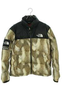 シュプリーム SUPREME 13AW Fur Print Nuptse Jacket サイズ:L ファープリントヌプシダウンジャケット 中古 BS99