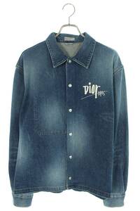 ディオール DIOR ショーン・ステューシー 20AW 033D491AY988 サイズ:48 ロゴエンブロイダリーデニムジャケット 中古 SB01