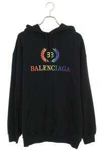 バレンシアガ BALENCIAGA 570798 TEV50 サイズ:S BBロゴ刺繍パーカー 中古 NO05