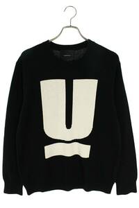 アンダーカバー UNDERCOVER 04901 サイズ:3 ビックロゴカシミア混ニット 中古 BS99