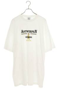 ヴェトモン VETEMENTS 21SS UE51TR430W サイズ:S アントワーププリントオーバーサイズTシャツ 中古 FK04