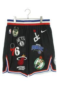 シュプリーム SUPREME ナイキ 18SS NBA Teams Authentic Short サイズ:L 総ロゴゲームハーフパンツ 中古 OM10