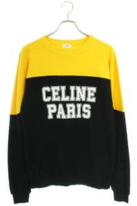 セリーヌバイエディスリマン CELINE by Hedi Slimane 23SS 2Y38A670Q サイズ:XS ロゴプリントクルーネックスウェット 中古 SB01