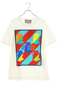 グッチ GUCCI 548334 XJE8A サイズ:M バニープリントTシャツ 中古 OM10