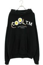 クールティーエム COOL TM サイズ:M ロゴプリントフラワー刺繍プルオーバーパーカー 中古 BS99_画像1
