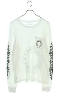 クロムハーツ Chrome Hearts CH L/S /1 サイズ:L アームフローラルホースシュープリント長袖カットソー 中古 NO05