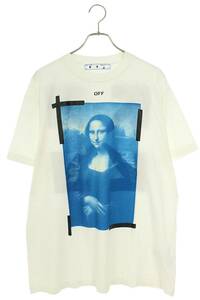 オフホワイト OFF-WHITE OMAA038R21JER001 サイズ:XS モナリザプリントTシャツ 中古 FK04