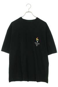 バレンシアガ BALENCIAGA 612966 TIV44 サイズ:M ロゴ刺繍Tシャツ 中古 OM10